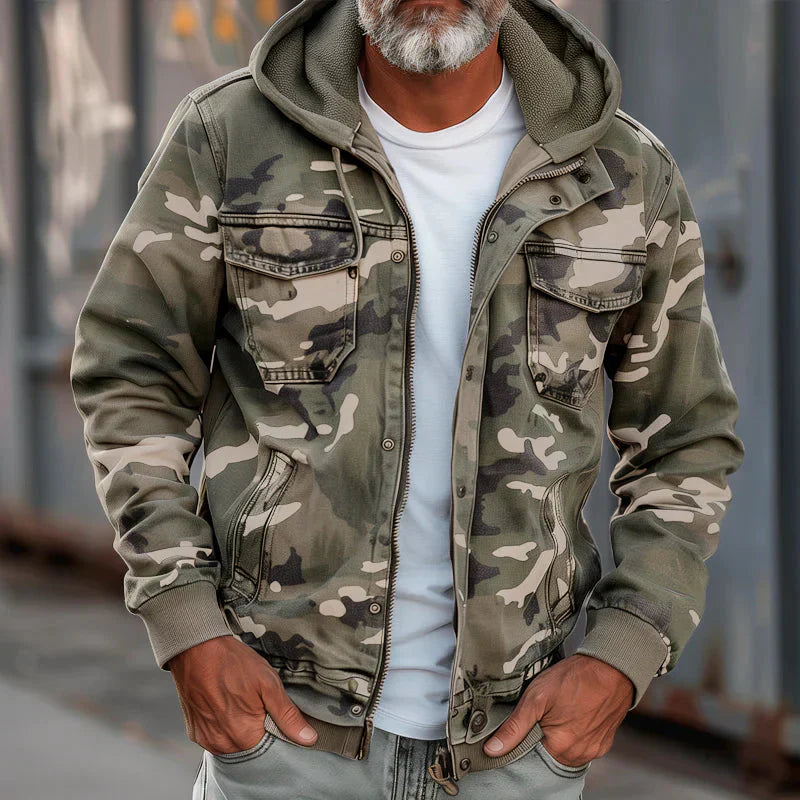 Rocco - Giacca con cappuccio in stile militare