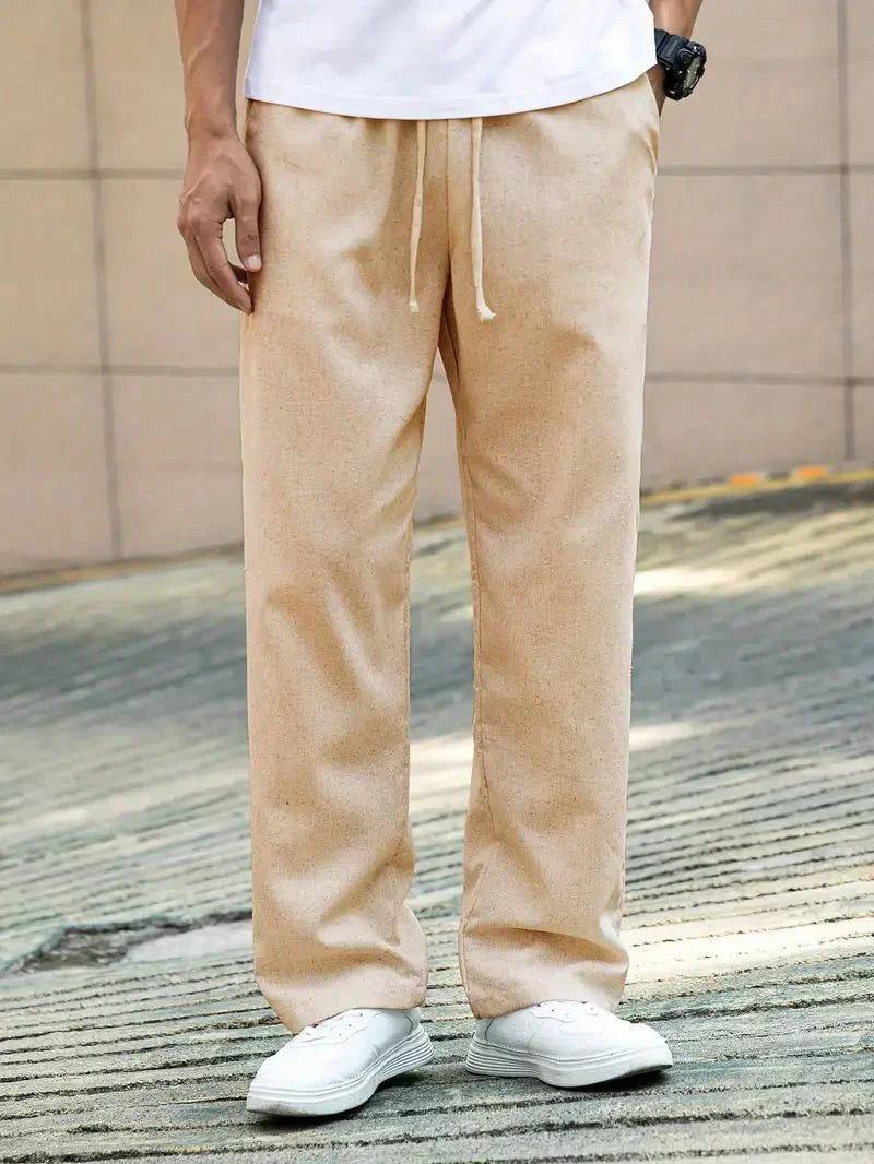 Pantaloni estivi casual Valerio in lino