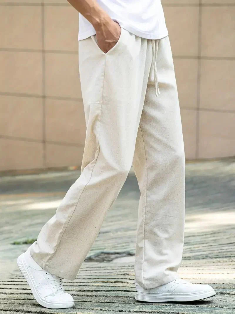 Pantaloni estivi casual Valerio in lino